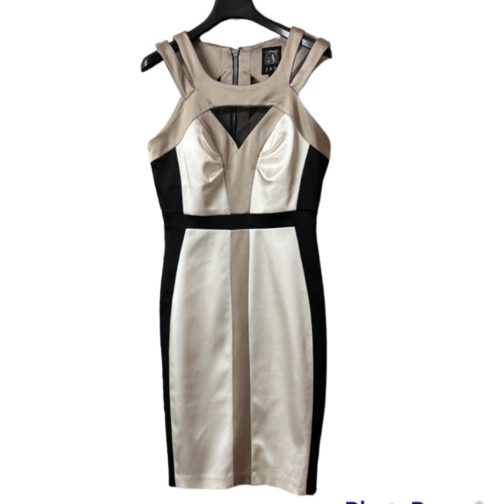 JAX dress cream black and beige, size 4